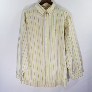 Brooks Brothers Yellow Pin Stripe Dress Shirt